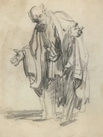 Old Man with Outspread Arms Rembrandt